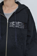 Load image into Gallery viewer, TABLE CLOTH ZIP-UP HOODIE/BLK/02 size
