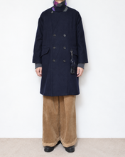 画像をギャラリービューアに読み込む, Flower charm pea coat / wool melton × sport