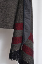 Load image into Gallery viewer, tsutae SHAWL HOODIE_LINE / RED×BLK