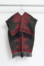 Load image into Gallery viewer, tsutae SHAWL BORELO_SHUMAG / RED×BLK
