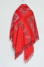 Load image into Gallery viewer, BANDANA SHAWL / RED