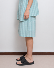 Load image into Gallery viewer, CHECK WIDE SHORTS_BLUE CHECK/02 size