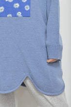 画像をギャラリービューアに読み込む, RIPPLE WAVE HEM KNIT P/O w/NECK PARTS(BLUE)