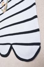 Load image into Gallery viewer, RIPPLE WAVE HEM KNIT P/O w/NECK PARTS(BORDER)_B