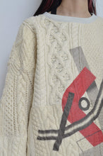 画像をギャラリービューアに読み込む, SWITCHING KNIT P/O(PRINT) 01/OFF WHITE_X