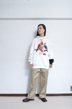 画像をギャラリービューアに読み込む, SLIT SLEEVE HOODIE (PRINT) / WHT/01_X