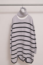 画像をギャラリービューアに読み込む, RIPPLE WAVE HEM KNIT P/O w/NECK PARTS_BORDER