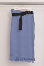 Load image into Gallery viewer, MUFFLER WRAP SKIRT/SAX BLUE