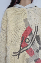 画像をギャラリービューアに読み込む, SWITCHING KNIT HOODIE(PRINT) 01/OFF WHITE_X