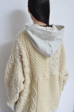 画像をギャラリービューアに読み込む, SWITCHING KNIT HOODIE(PRINT) 01/OFF WHITE_X