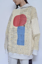 画像をギャラリービューアに読み込む, SWITCHING KNIT HOODIE(PRINT) 01/OFF WHITE_Mi