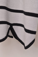 画像をギャラリービューアに読み込む, RIPPLE WAVE HEM KNIT P/O w/NECK PARTS(BORDER)