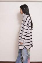 画像をギャラリービューアに読み込む, RIPPLE WAVE HEM KNIT P/O w/NECK PARTS_BORDER