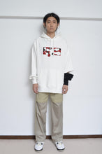画像をギャラリービューアに読み込む, SLIT SLEEVE HOODIE (EMBROIDERY) / WHT/02_RE