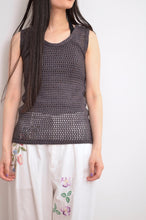 画像をギャラリービューアに読み込む, MESH KNIT TANK TOP / D.BRN