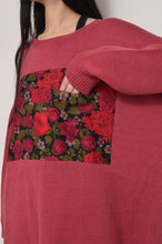 Load image into Gallery viewer, RIPPLE WAVE HEM KNIT P/O w/NECK PARTS(ROSE)