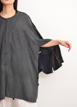 画像をギャラリービューアに読み込む, PLEATS SLEEVE SHIRT / BLK
