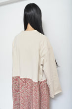 Load image into Gallery viewer, PLEATED TEE OP(PRINT)_BEG/Mi_A