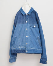 画像をギャラリービューアに読み込む, PANEL DENIM BLOUSON/JOY/02 size A
