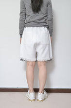 Load image into Gallery viewer, WHT FRINGE RUG SHORTS_02
