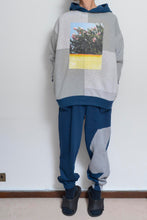 Load image into Gallery viewer, your right things/BONUS TRUCK出品中12/7まで:TWO-TONE HOODIE_BLUE/YELLOW print/01 size
