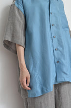 画像をギャラリービューアに読み込む, OPEN COLLAR SH_GRAY LINEN
