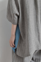 Load image into Gallery viewer, OPEN COLLAR SH_GRAY LINEN
