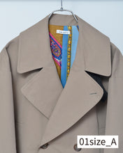 将图片加载到图库查看器，Flower charm pea coat / peach skin
