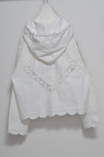 Load image into Gallery viewer, TABLE CLOTH ZIP-UP HOODIE/WHT/01 size_001
