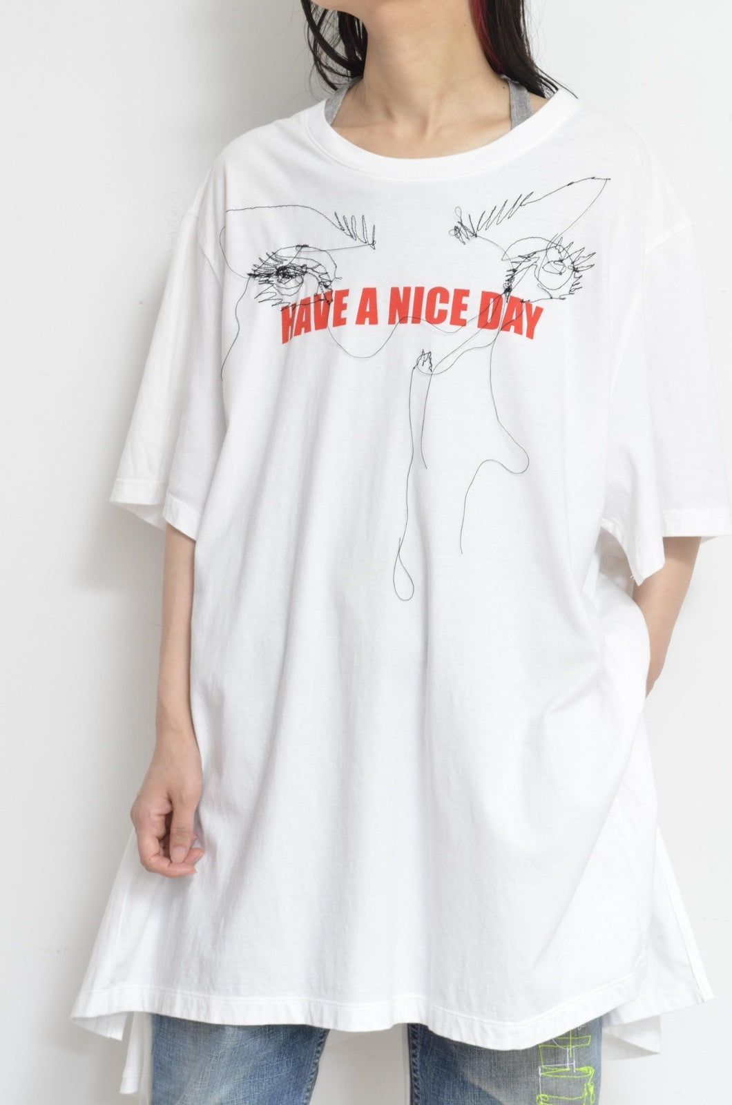 WIDE TEE(SLIT SLEEVE)MEGUMU YAMAMOTO_eye