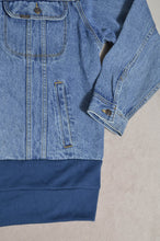 Load image into Gallery viewer, your right things in 代官山 蔦屋書店 出品中〜11/3まで:DENIM * BACK PILE HOODIE/BLUE/GREEN
