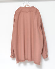 将图片加载到图库查看器，Tablecloth collar fringe shirt / bishu wool_A
