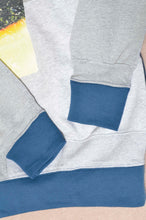 Load image into Gallery viewer, your right things in 代官山 蔦屋書店 出品中〜11/3まで:TWO-TONE HOODIE_BLUE/YELLOW print/01 size
