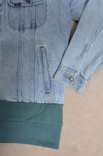 Load image into Gallery viewer, your right things in 代官山 蔦屋書店 出品中〜11/3まで:DENIM * BACK PILE HOODIE/GREEN/YELLOW
