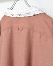 将图片加载到图库查看器，Tablecloth collar fringe shirt / bishu wool_B
