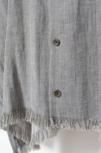 이미지를 갤러리 뷰어에 로드 , Tablecloth collar fringe shirt / linen herringbone_A
