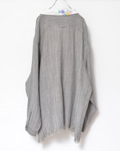 이미지를 갤러리 뷰어에 로드 , Tablecloth collar fringe shirt / linen herringbone_C
