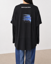 Load image into Gallery viewer, Fake layered T-shirt / BLACK_A
