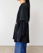 Load image into Gallery viewer, Fake layered T-shirt / BLACK_D
