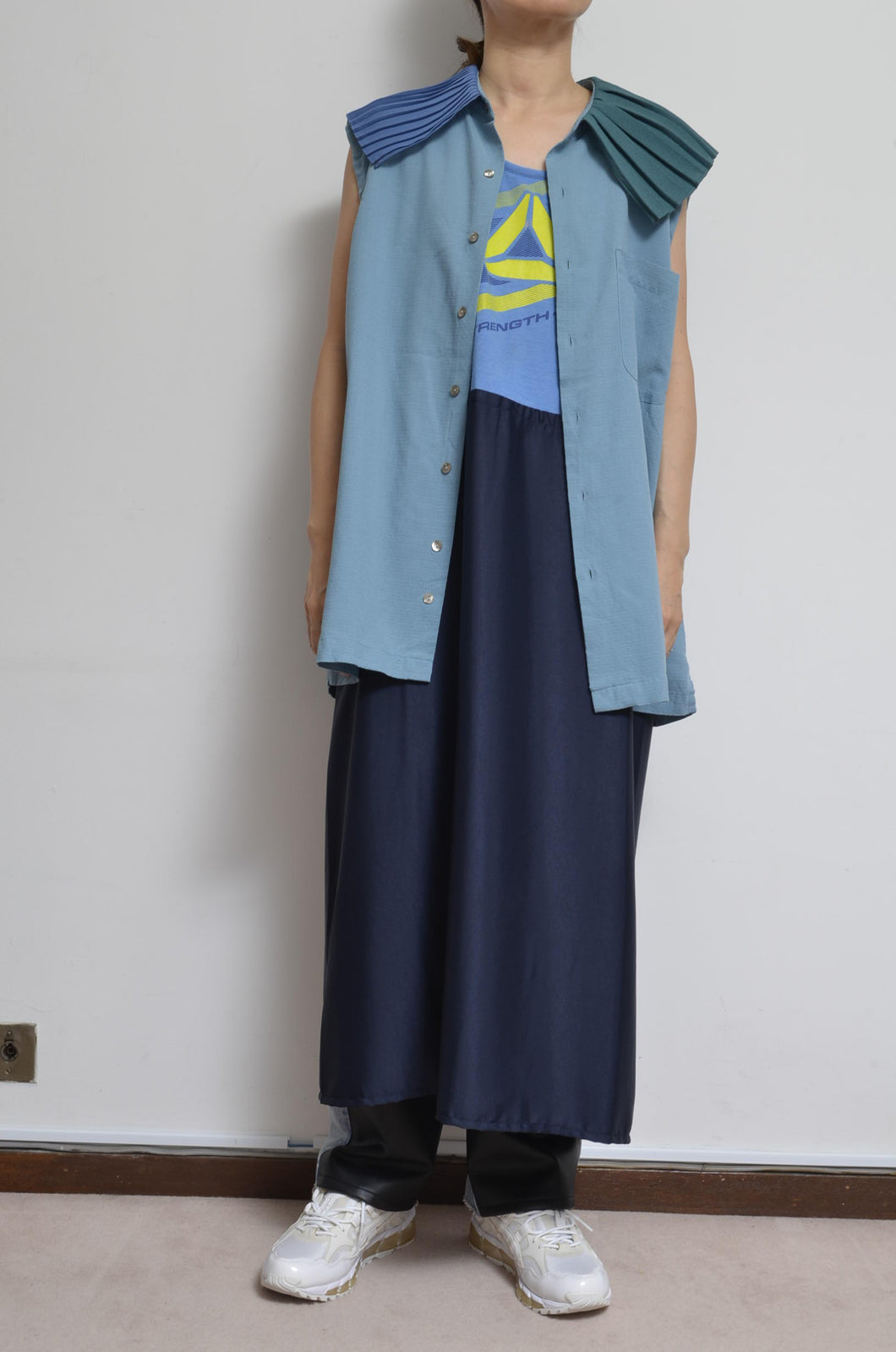 PLEATED COLLAR SH_C