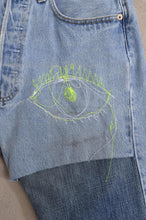 Load image into Gallery viewer, SWITCHING DENIM PT/Hi_MEGUMU YAMAMOTO_eye&amp;face flower
