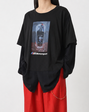 Load image into Gallery viewer, Fake layered T-shirt / BLACK_F
