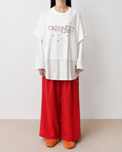 Load image into Gallery viewer, Fake layered T-shirt / WHITE_B
