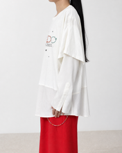 Load image into Gallery viewer, Fake layered T-shirt / WHITE_B
