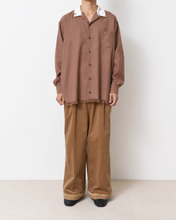 将图片加载到图库查看器，Tablecloth collar fringe shirt / bishu wool_A
