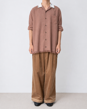 将图片加载到图库查看器，Tablecloth collar fringe shirt / bishu wool_A
