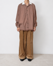 将图片加载到图库查看器，Tablecloth collar fringe shirt / bishu wool_B
