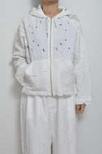 Load image into Gallery viewer, TABLE CLOTH ZIP-UP HOODIE/WHT/01 size_001
