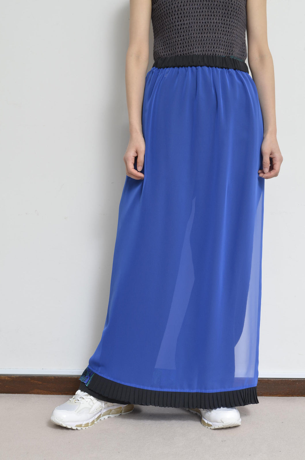 CHIFFON LONG SK 01/BLUE