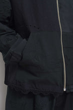 Load image into Gallery viewer, TABLE CLOTH ZIP-UP HOODIE/BLK/01 size_001
